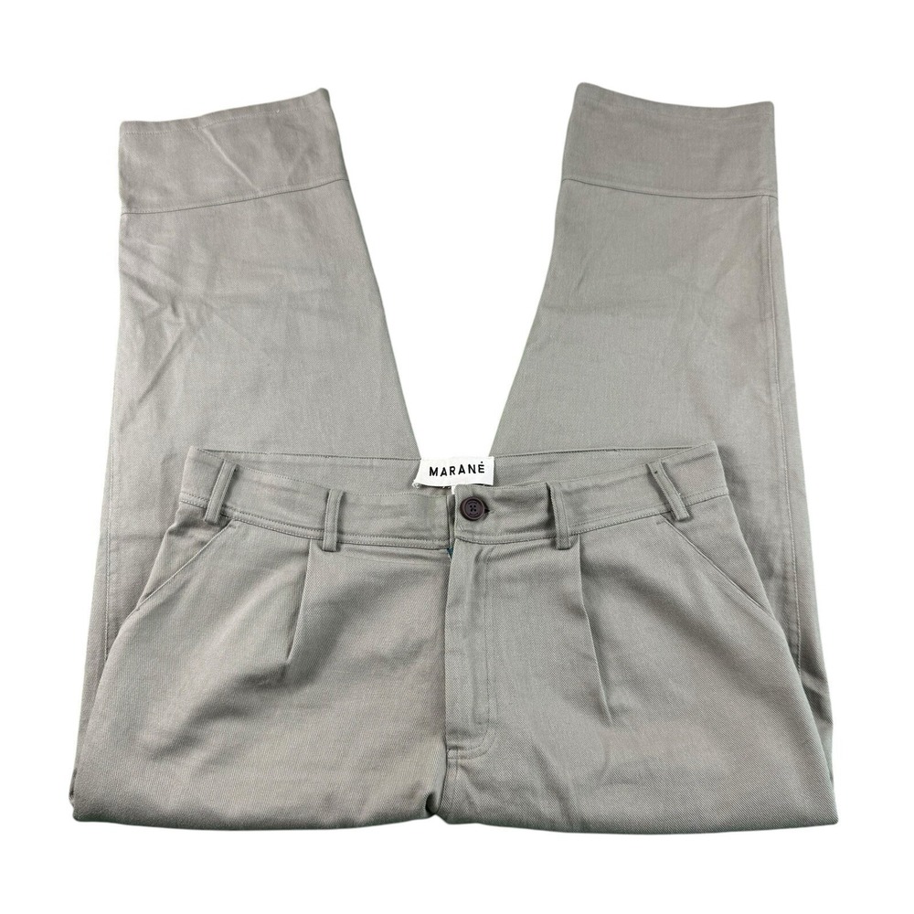 MARANE Green Heavy Pleated Canvas Men Trouser Size‎ Large Portugal - Picture 2 of 7